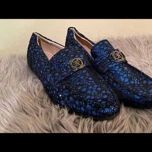 Stacy Adam’s Men’s Cyrano Moc Toe Slip-On Driving Style Loafer - Blue